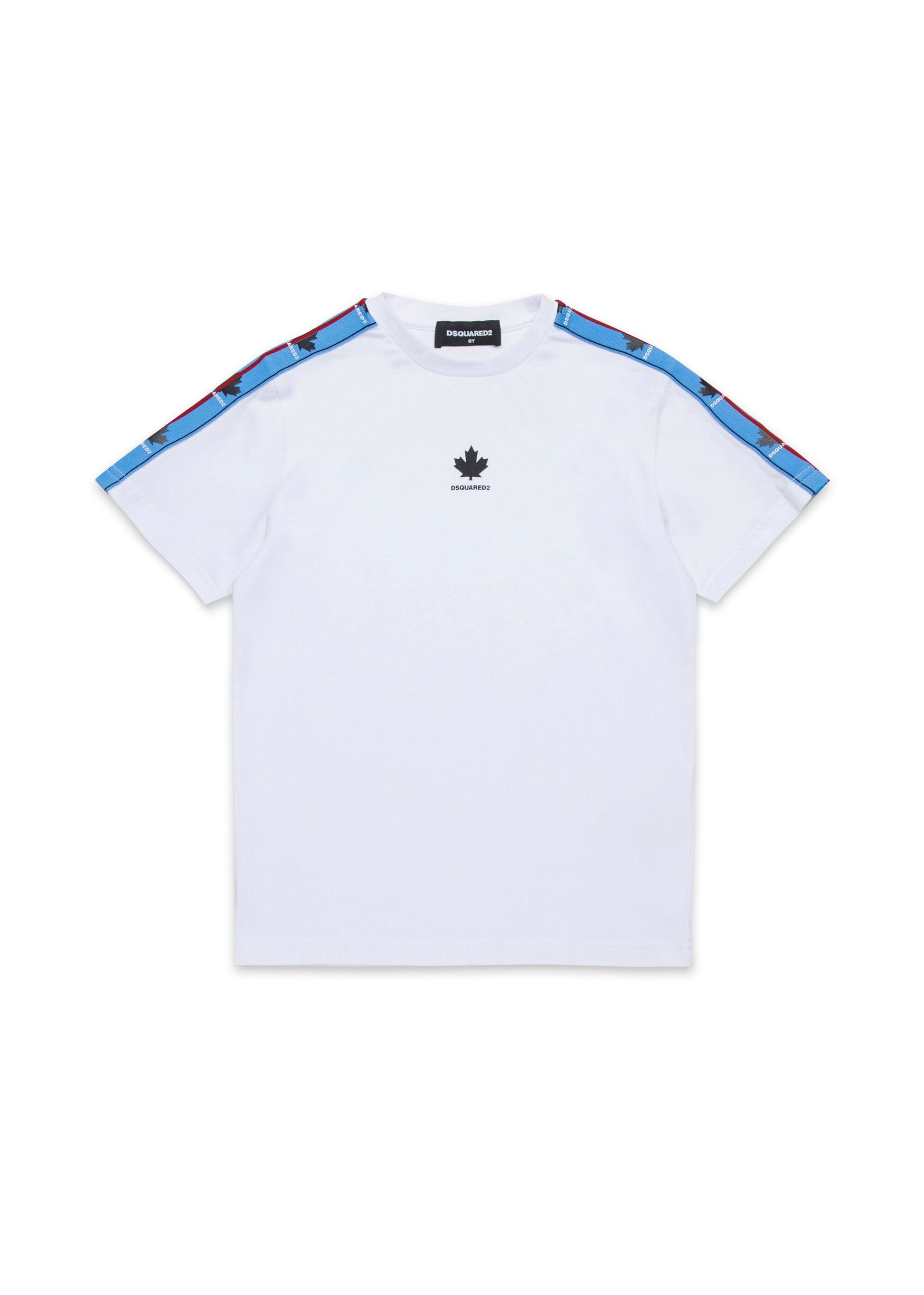 Dsquared2 Kids T-Shirt Bianca con Banda Logo per Bambini