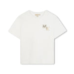 Michael Kors Kids T-Shirt Bianca Con Logo per Bambine