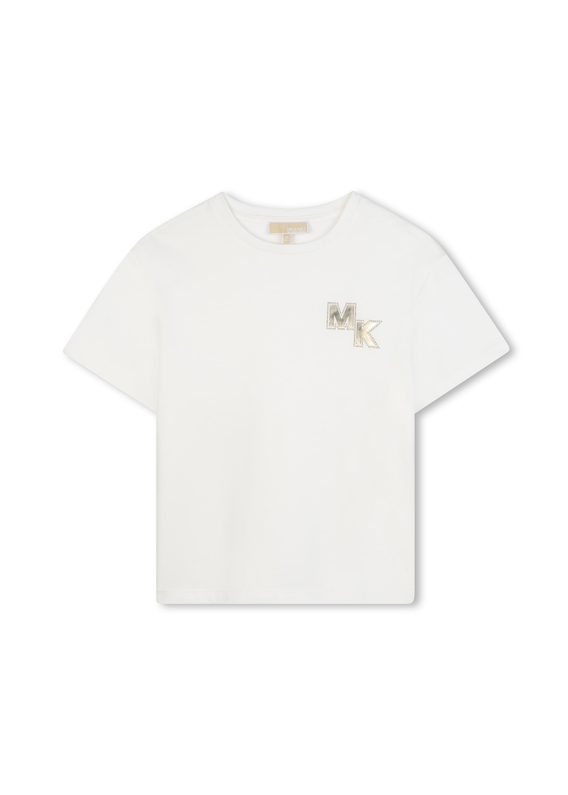 Michael Kors Kids T-Shirt Bianca Con Logo per Bambine