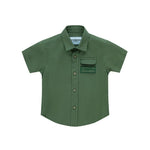 Iceberg Kids Camicia Verde Militare con Logo per Neonati