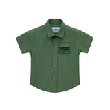 Iceberg Kids Camicia Verde Militare con Logo per Neonati