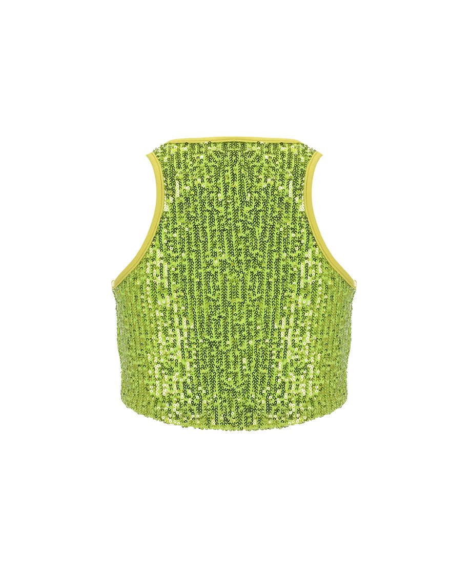 4giveness Kids Top in Pailettes Verde per Bambine