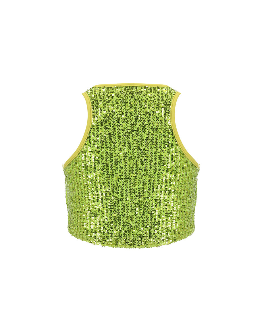 4giveness Kids Top in Pailettes Verde per Bambine