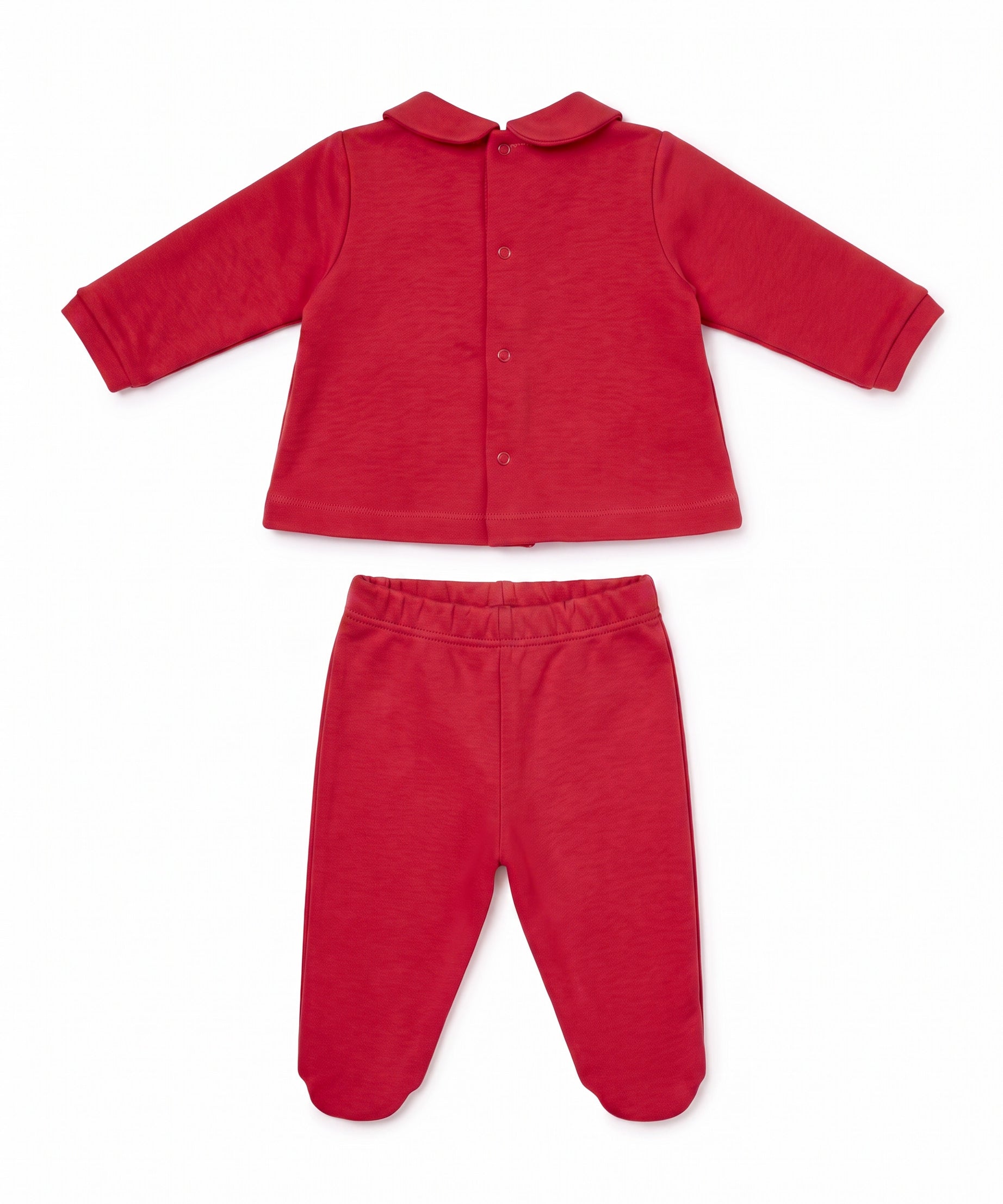 Elisabetta Franchi La Mia Bambina Completo Rosso con Ricamo Logo per Neonate