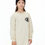 Calvin Klein Kids Abito Whitecap Gray per Bambine