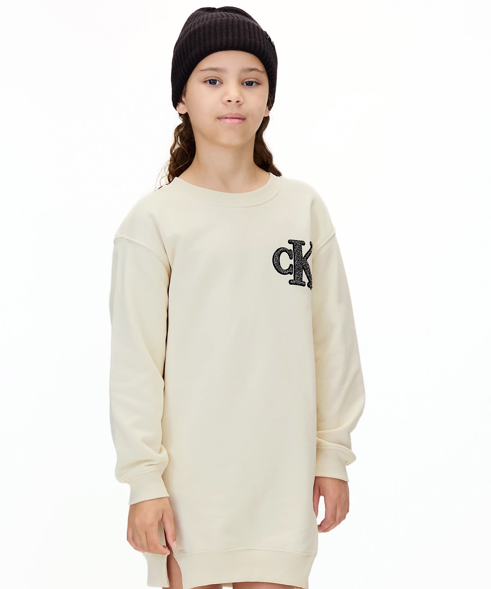Calvin Klein Kids Abito Whitecap Gray per Bambine