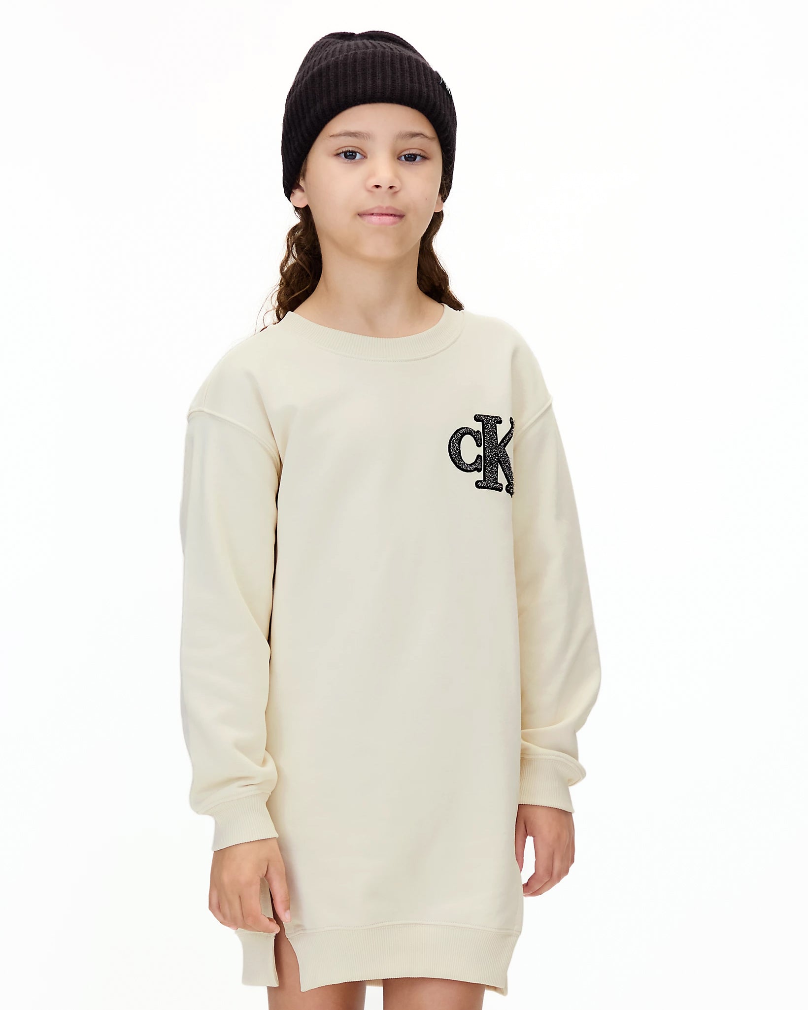 Calvin Klein Kids Abito Whitecap Gray per Bambine