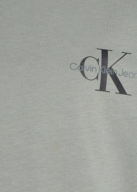 Calvin Klein Kids T-Shirt Verde con Stampa per Bambini