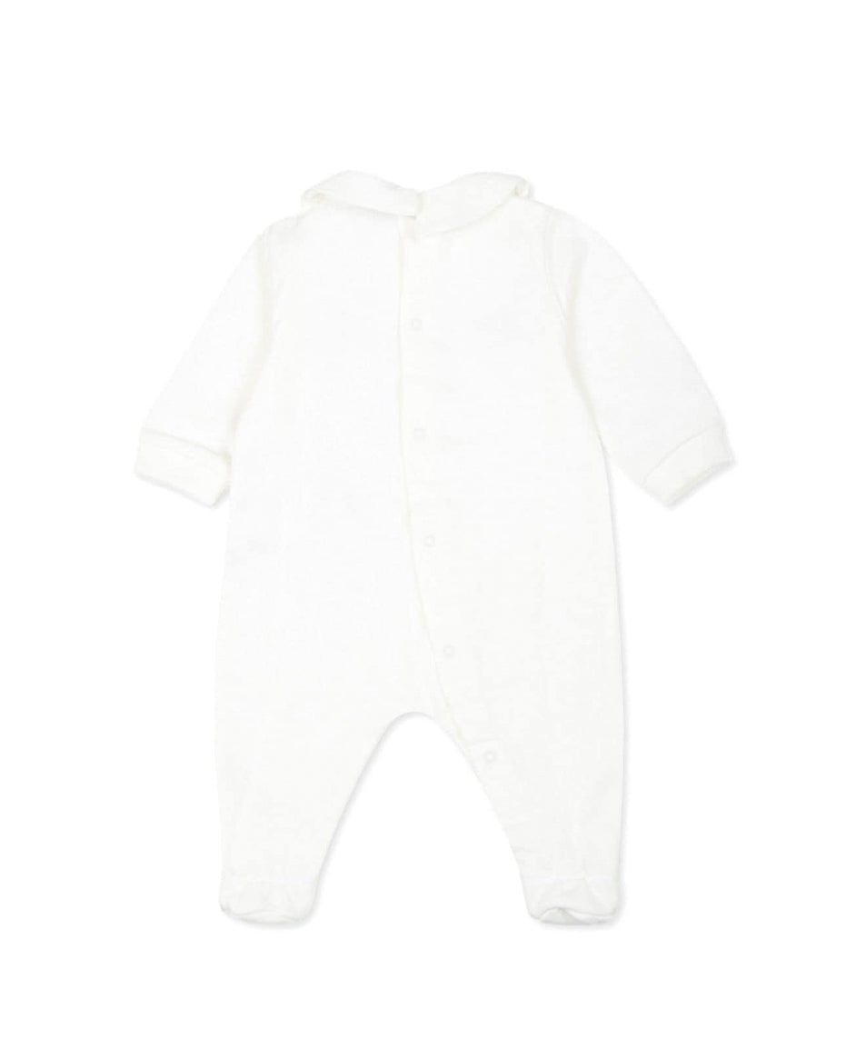 Moschino Kids Tutina Panna con Stampa Logo Teddy Bear per Neonati (retro)