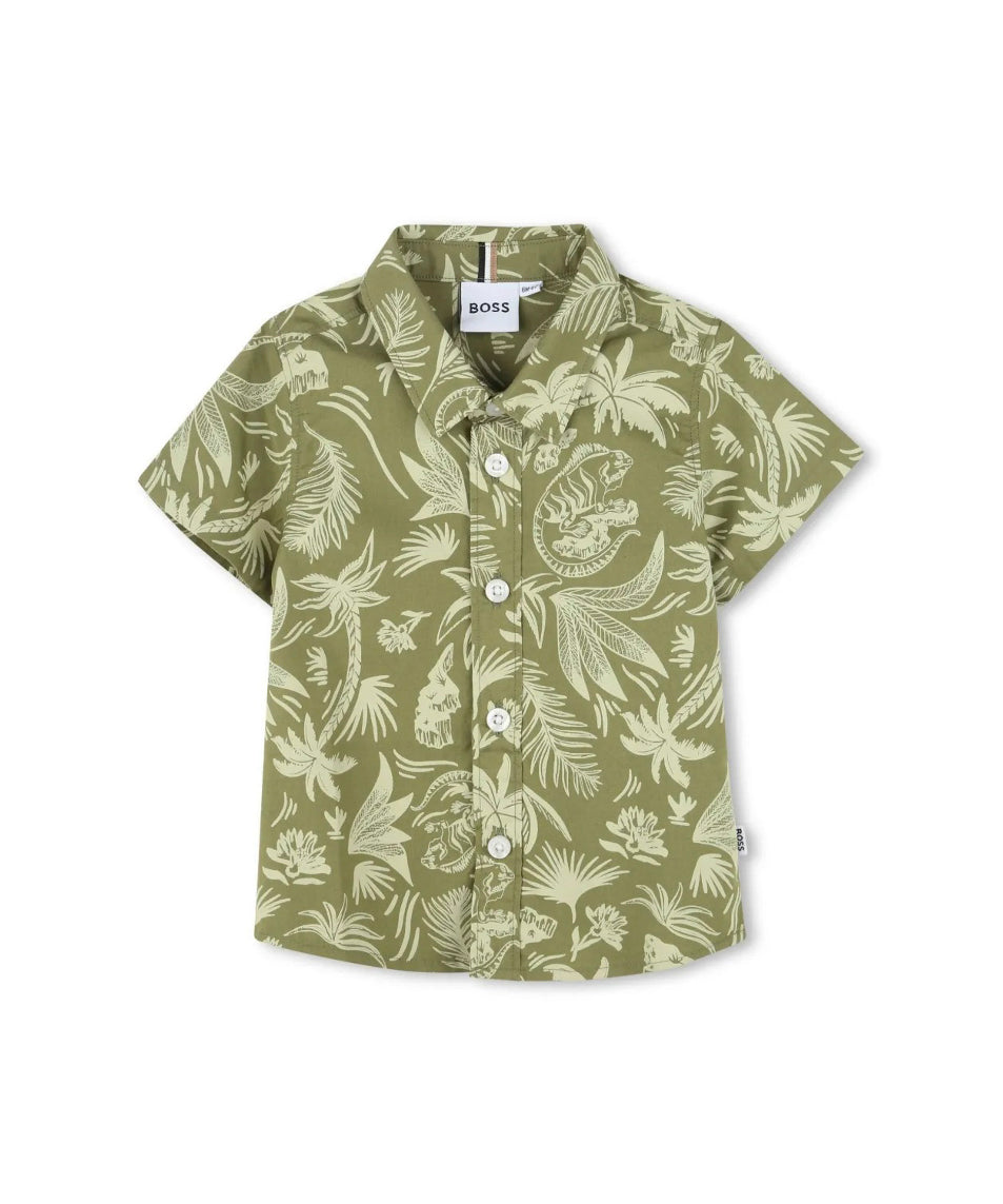 Boss Kids Camicia Verde per Neonati