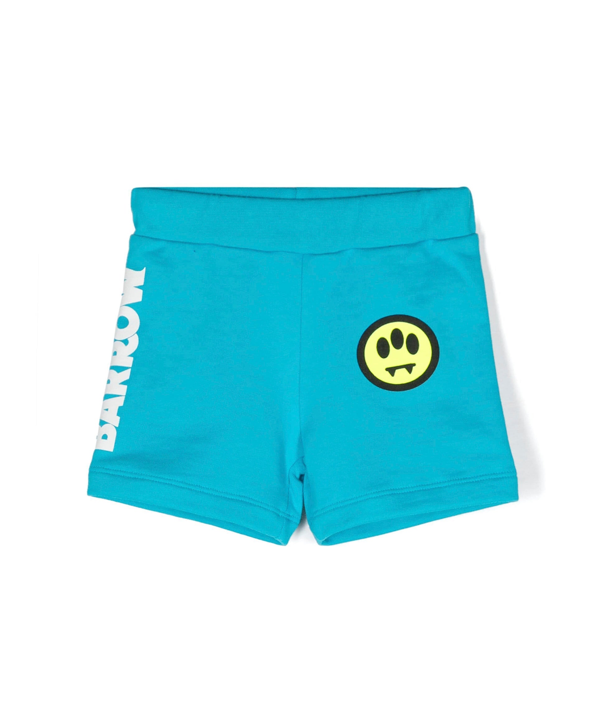 Barrow Kids Short Turchese con Stampa Logo fronte