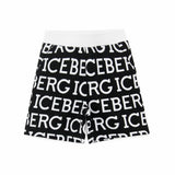 Iceberg Kids Bermuda in Felpa con Logo Monogram Nero per Neonati