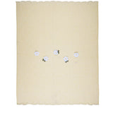 Marlù Coperta Giallo con Bordi Smerlati e Applicazione Fiore per Neonate