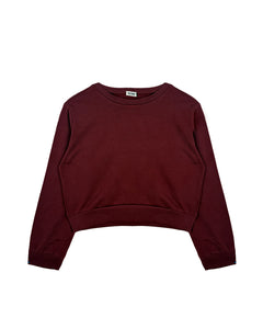 Gcds Kids FElpa Bordeaux Cropped  e Stampa Retro per Bambine