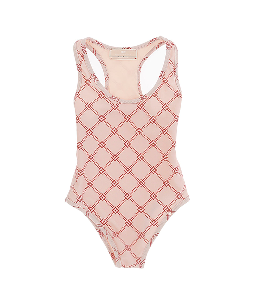 Elisabetta Franchi La Mia Bambina Costume Monokini Rosa/Rosso per Bambine