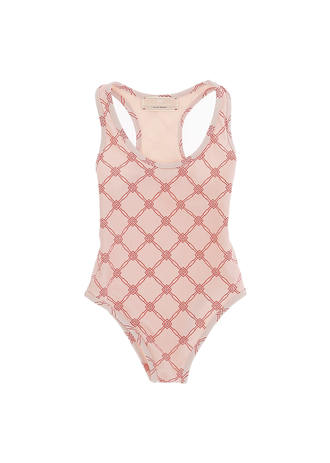 Elisabetta Franchi La Mia Bambina Costume Monokini Rosa/Rosso per Bambine