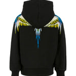 Marcelo Burlon County Of Milan Kids  Felpa Nera con Cappuccio per Bambini