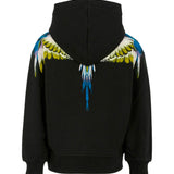 Marcelo Burlon County Of Milan Kids  Felpa Nera con Cappuccio per Bambini