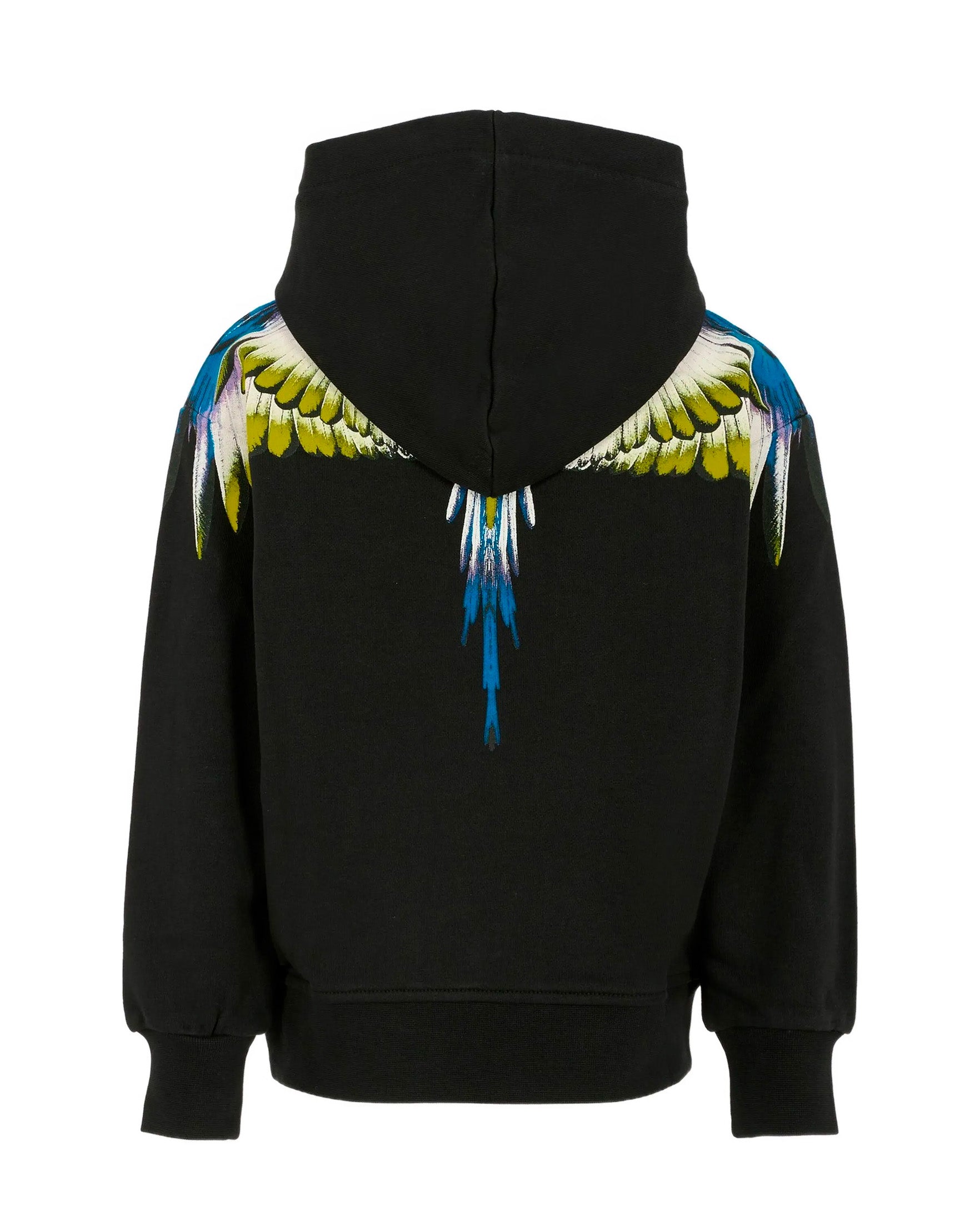 Marcelo Burlon County Of Milan Kids  Felpa Nera con Cappuccio per Bambini