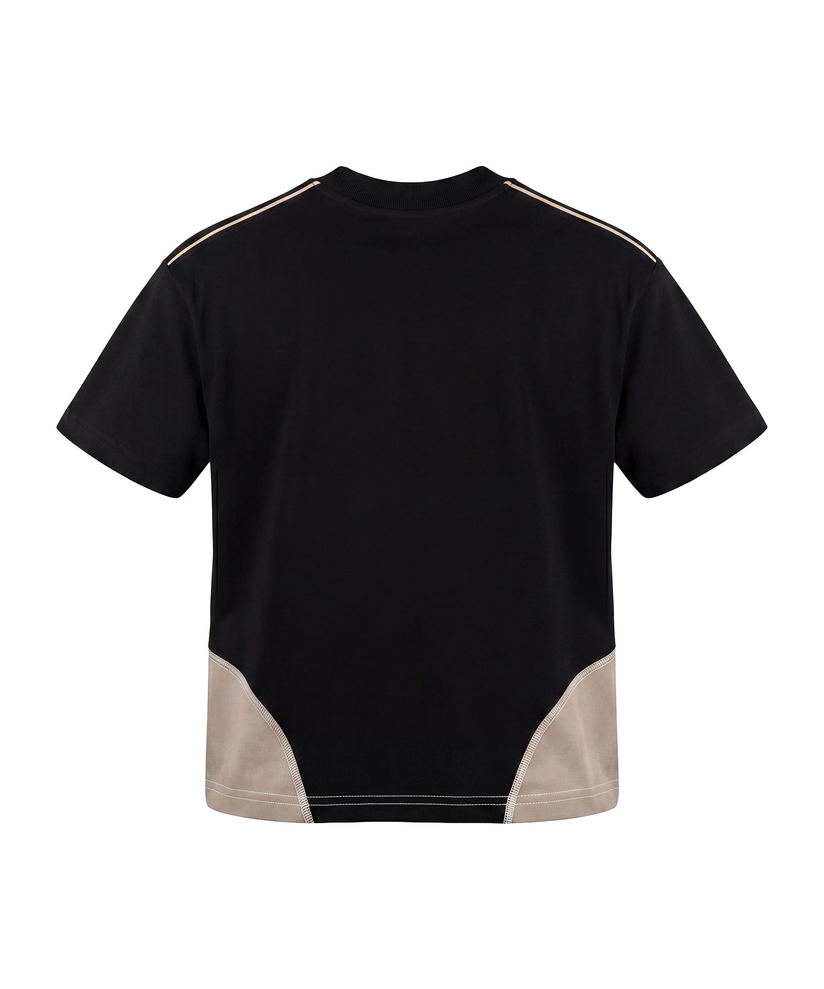 Yes London Kids T-Shirt Nero con Dettagli Fango e Beige con Logo per Bambini