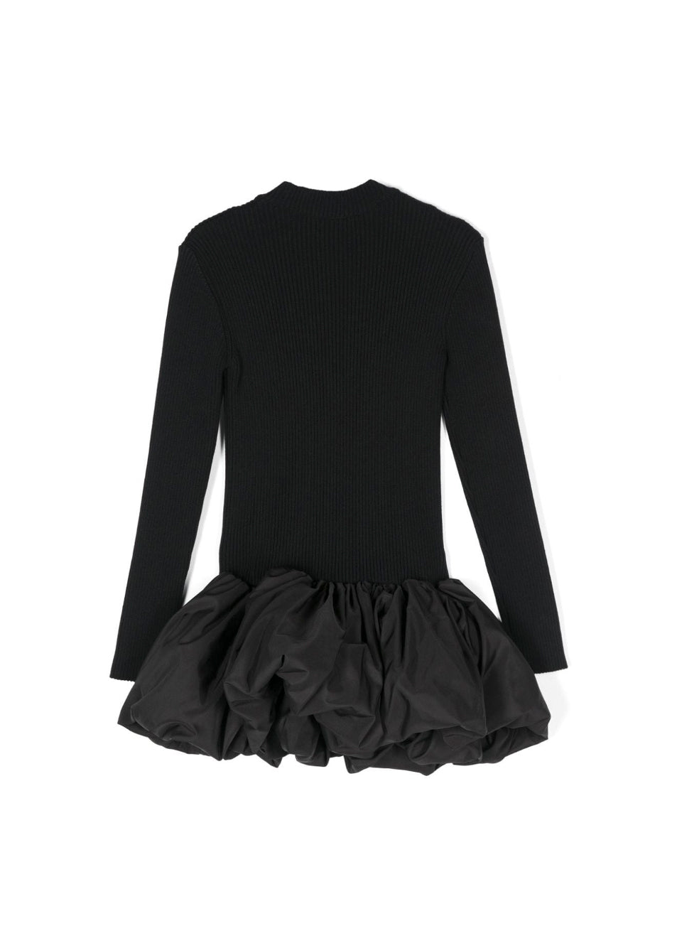 Elisabetta Franchi La Mia Bambina Abito Nero con Ruches con Logo per Bambine (retro)