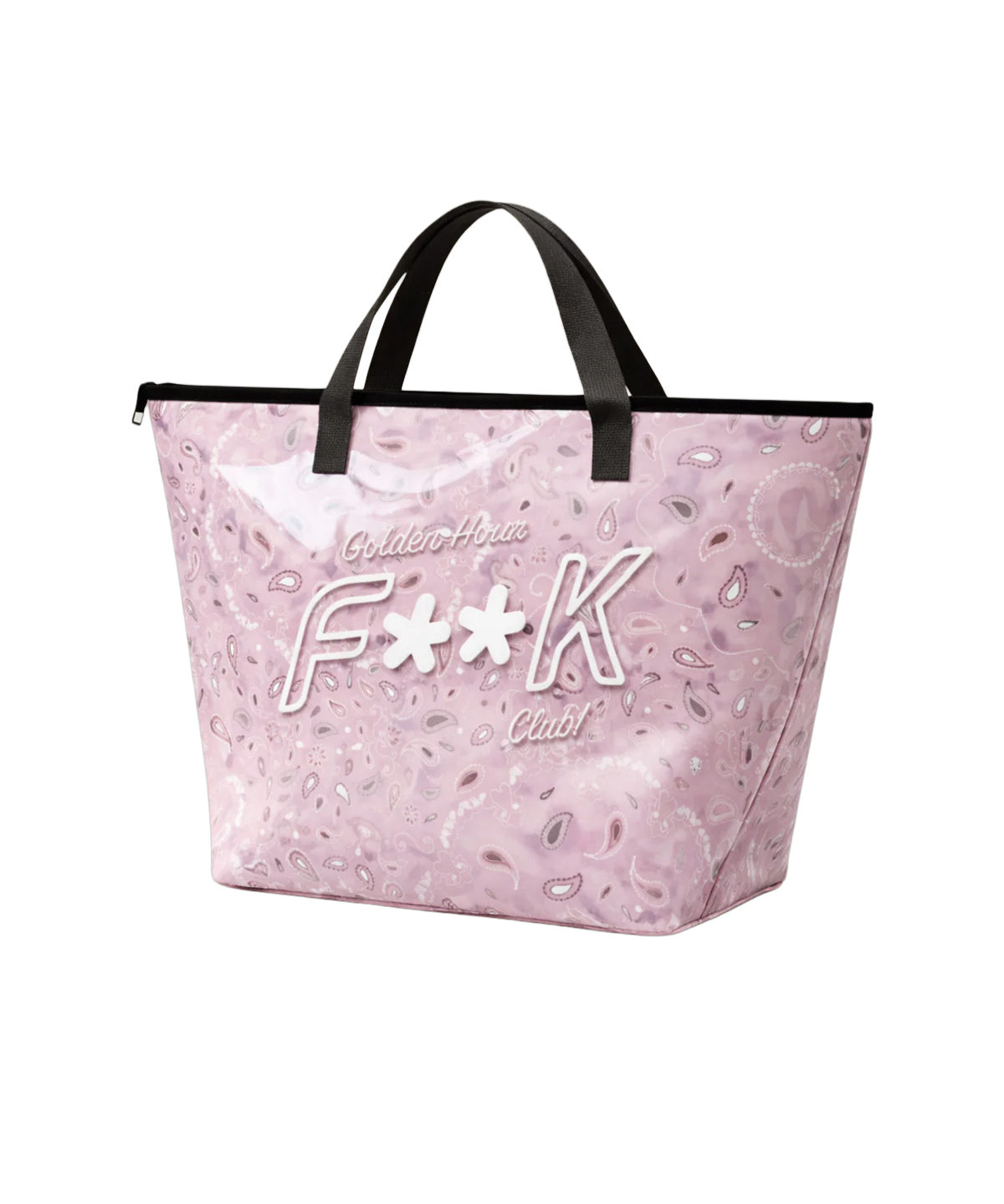 F**K Kids Maxi Borsa Mare Fantasia Bandana Rosa con Logo per Bambini