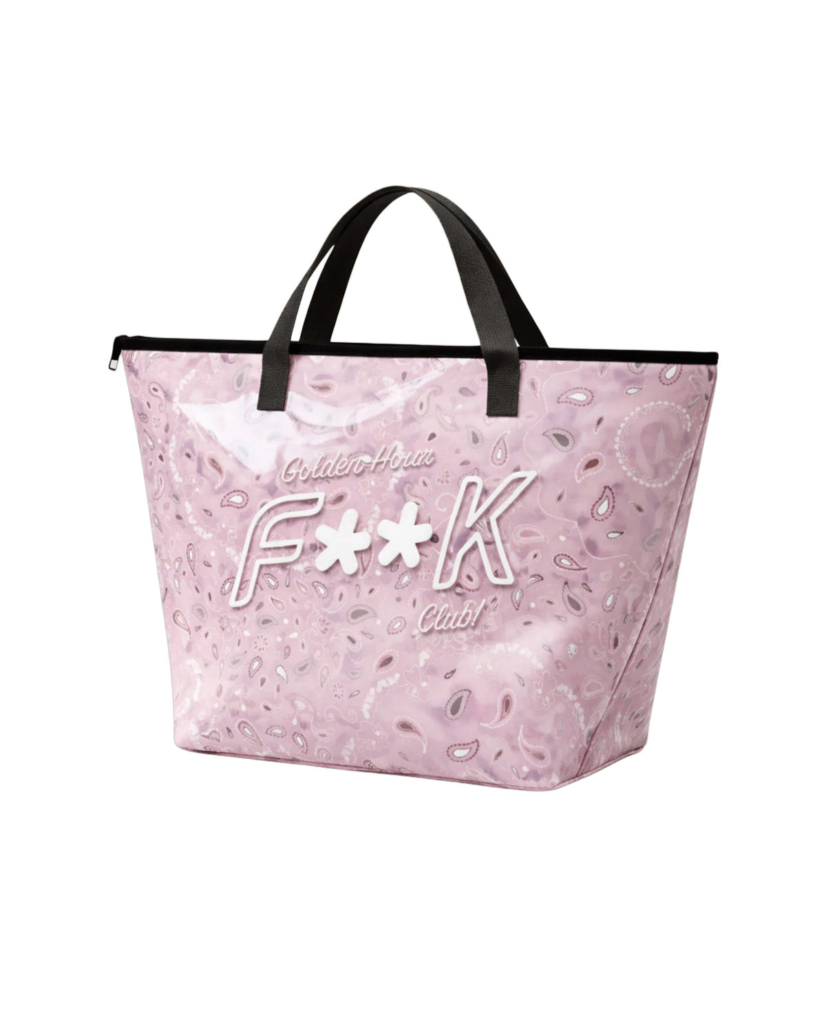 F**K Kids Maxi Borsa Mare Fantasia Bandana Rosa con Logo per Bambini