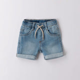Minibanda Bermuda Denim Chiaro per Neonati
