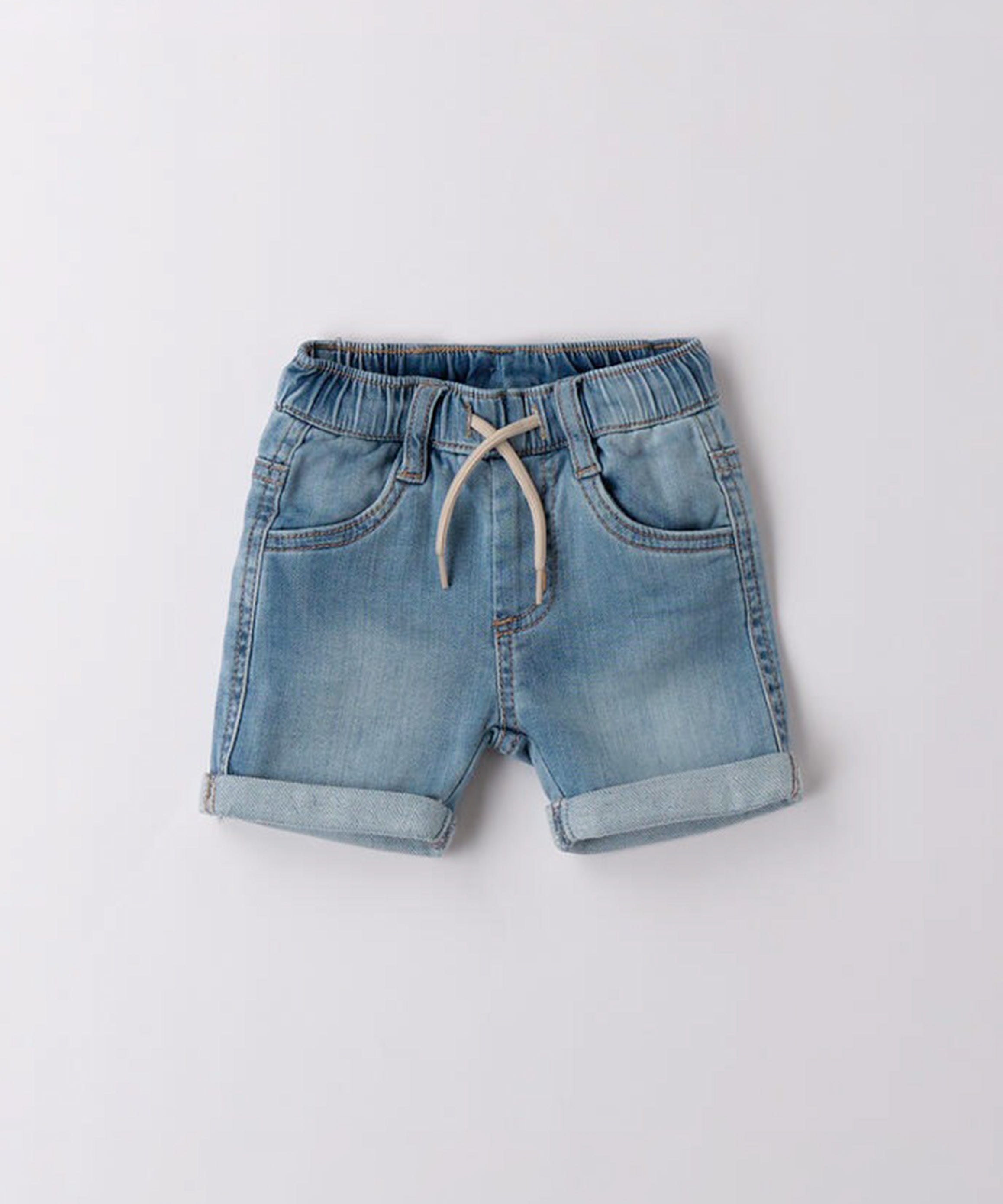 Minibanda Bermuda Denim Chiaro per Neonati