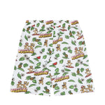 Moschino Kids Short Bianco con Fantasia Hawaii All-Over per Bambini
