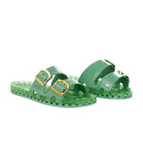 Sensi Kids Sandalo Verde con Fibbia oro per Bambini
