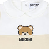 Moschino Kids Tutina Beige con Stampa per Neonati