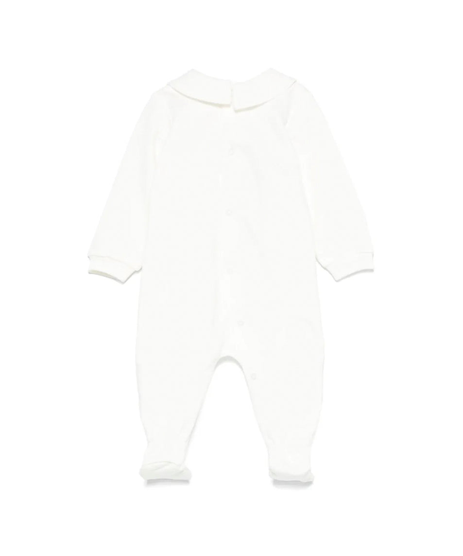 Moschino Kids Tutina Panna con Logo Teddy Bear per Neonati (retro)
