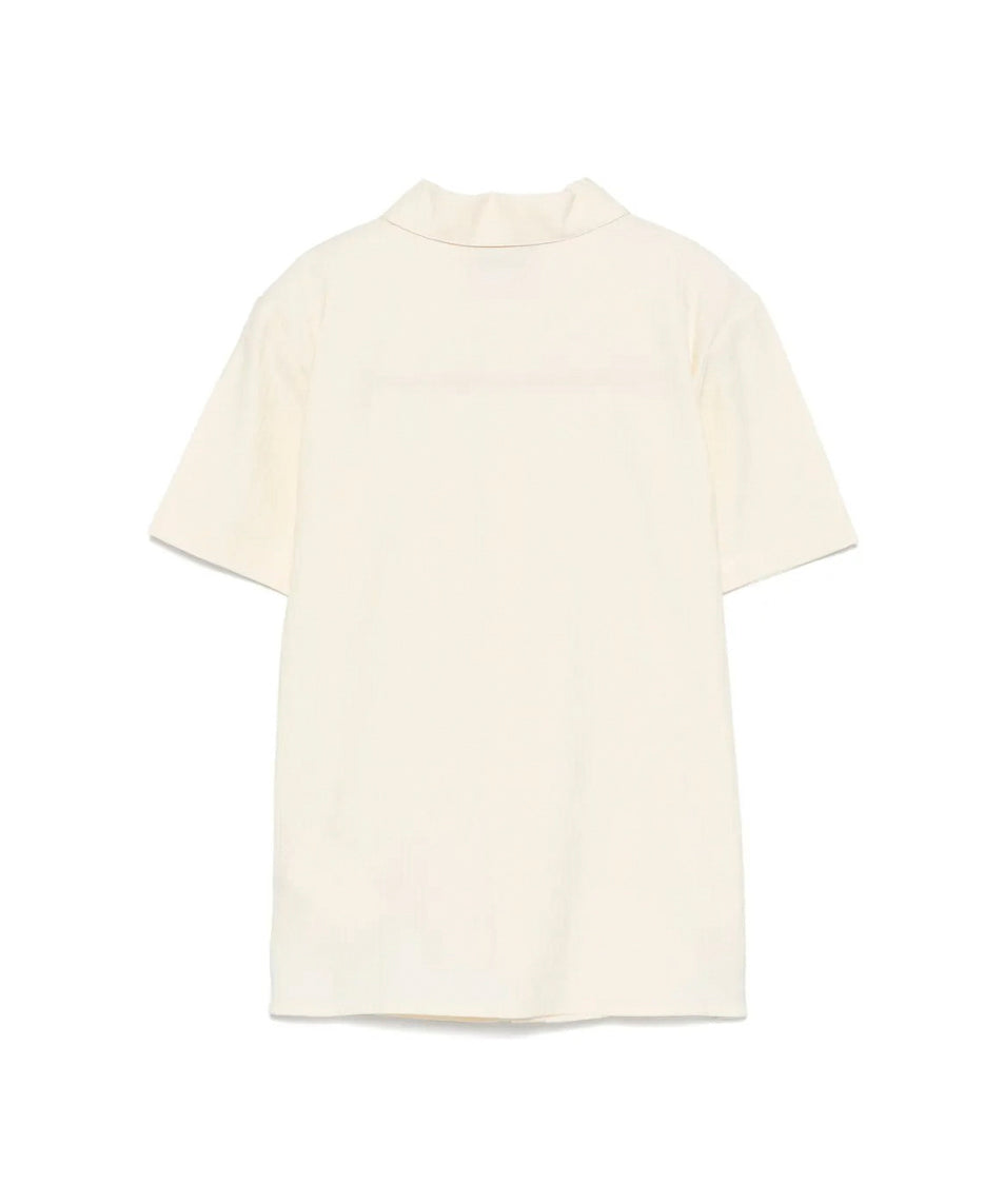Moschino Kids Camicia Crema con Logo All-over per Bambini (retro)