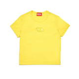 Diesel Kids T-shirt Gialla con Ricamo Oval D per Bambine