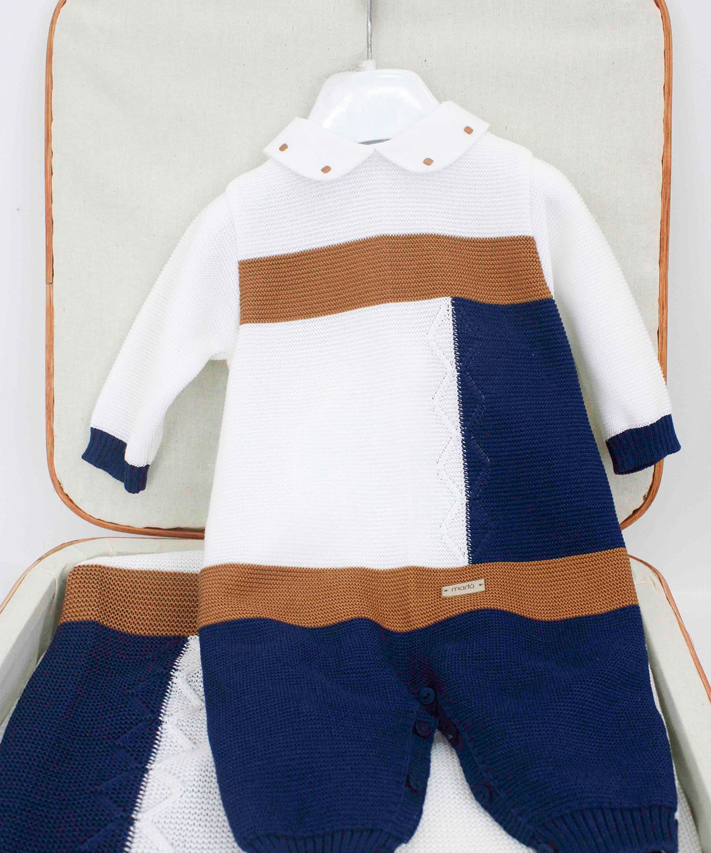 Marlù Tutina Bianco/Blu per Neonati