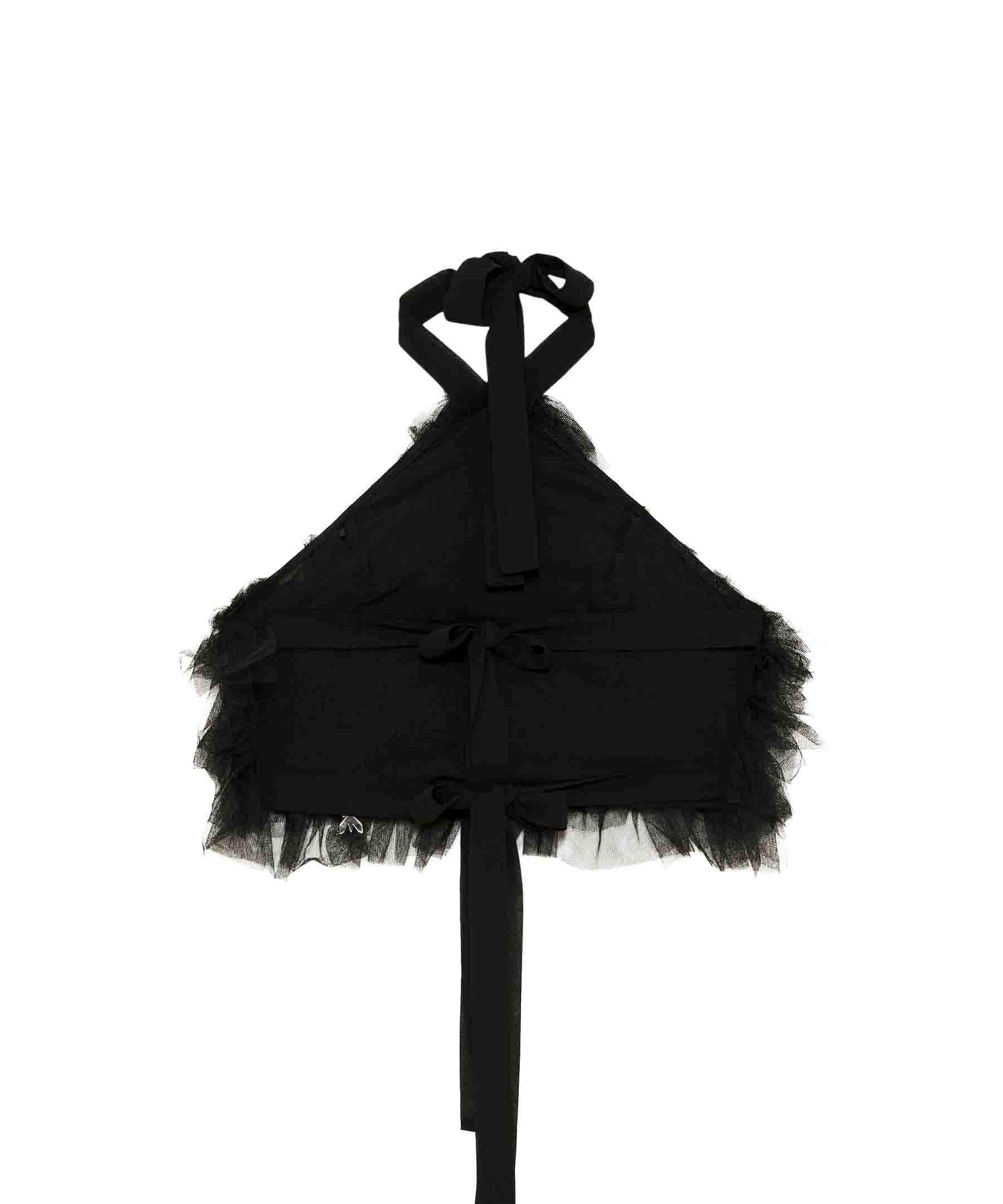 Patrizia Pepe Top Nero con Ruches per Bambine