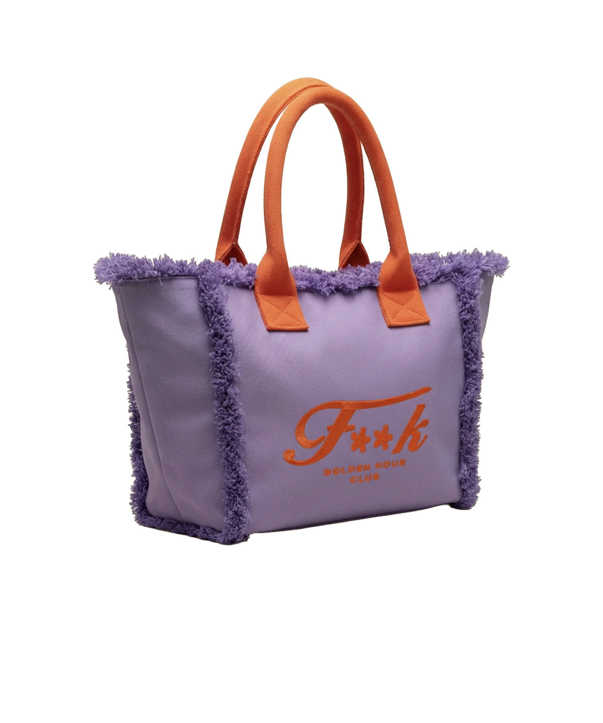 F**K Kids Maxi Borsa Viola e Arancione con Logo per Bambine