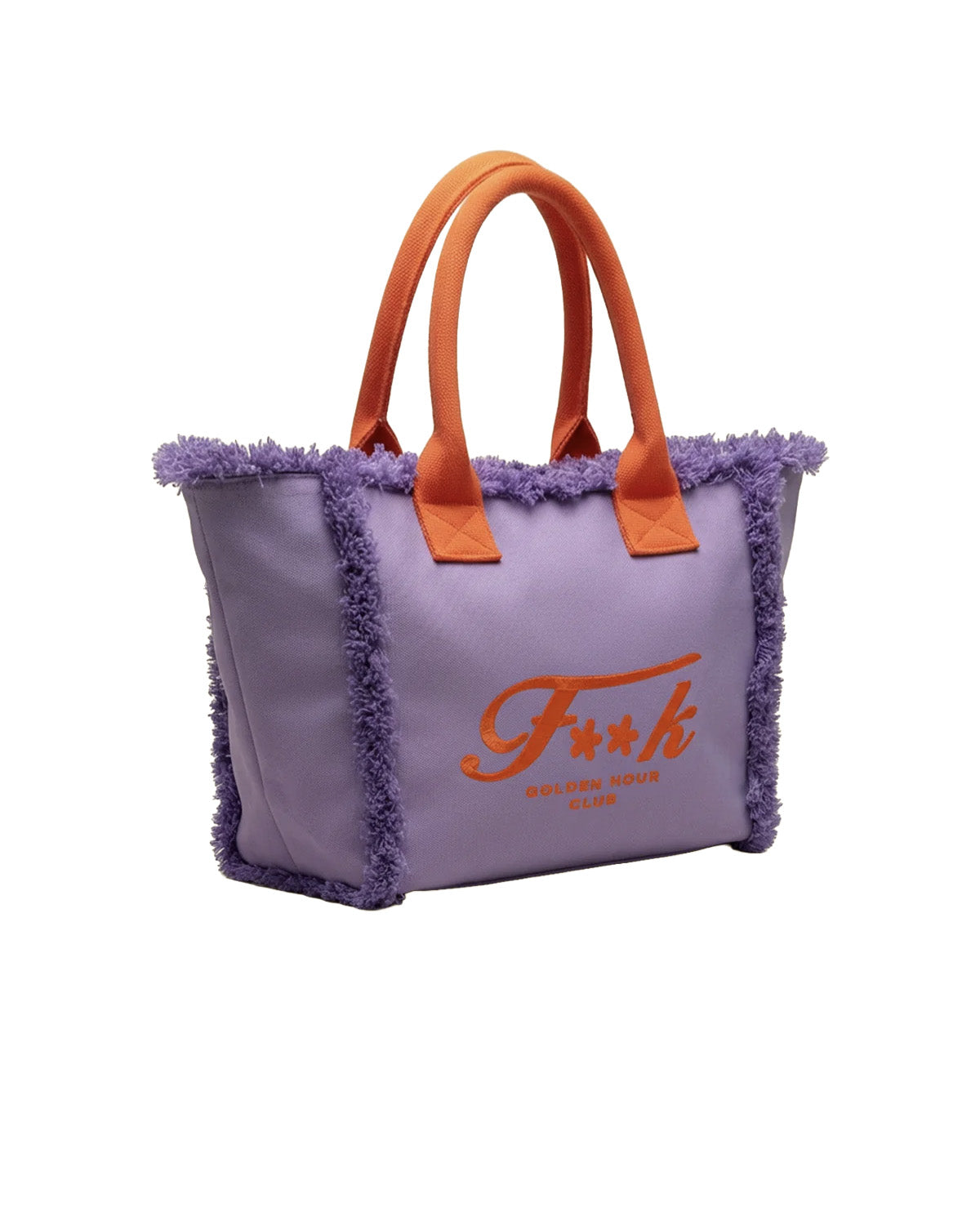 F**K Kids Maxi Borsa Viola e Arancione con Logo per Bambine