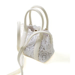 Twinset Kids Borsa Bianca a Tracolla Bianca Macramè per Bambine