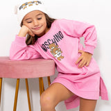 Moschino Kids Cream Hat with Teddy Bear