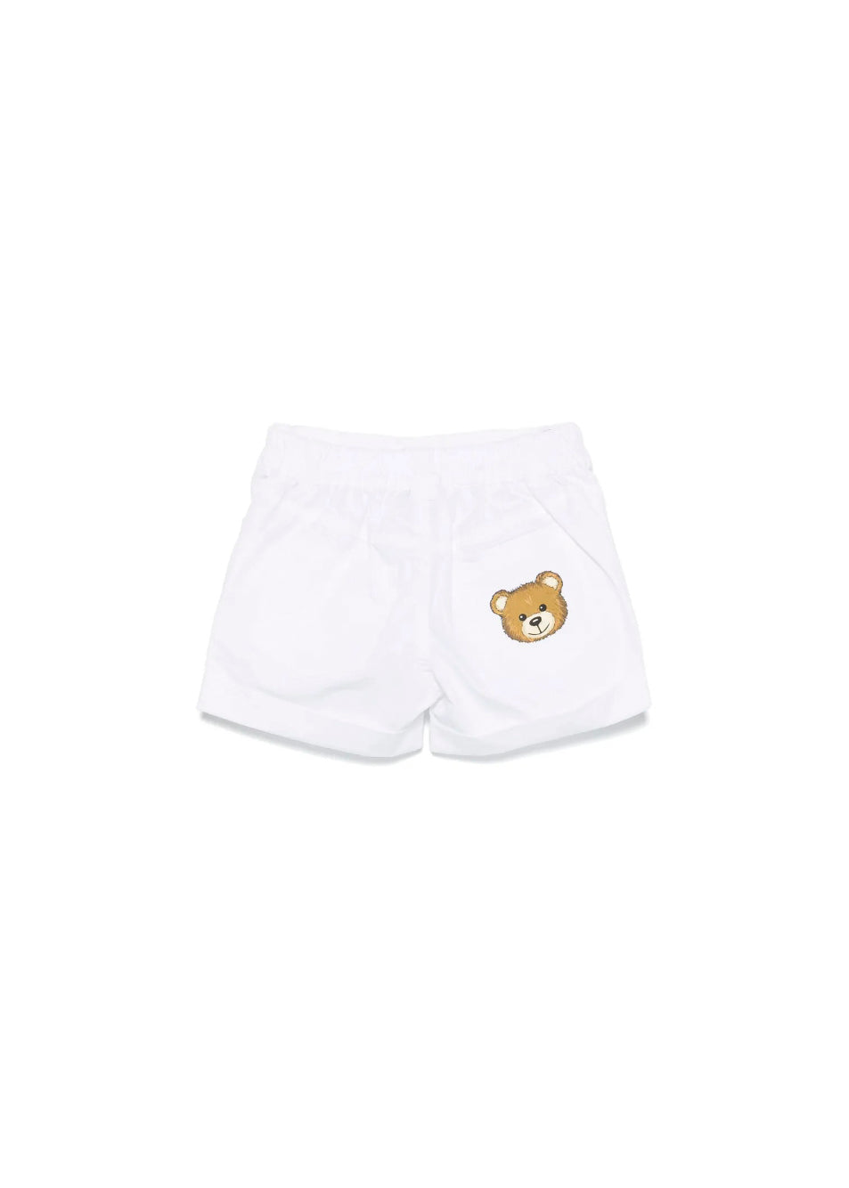 Moschino Kids Short Bianco con Stampa per Neonati