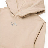 Diesel Kids Felpa Beige con Cappuccio con Logo Oval D per Bambini (dettaglio)