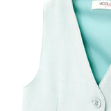 Vicolo Gilet Verde Acqua per Bambine