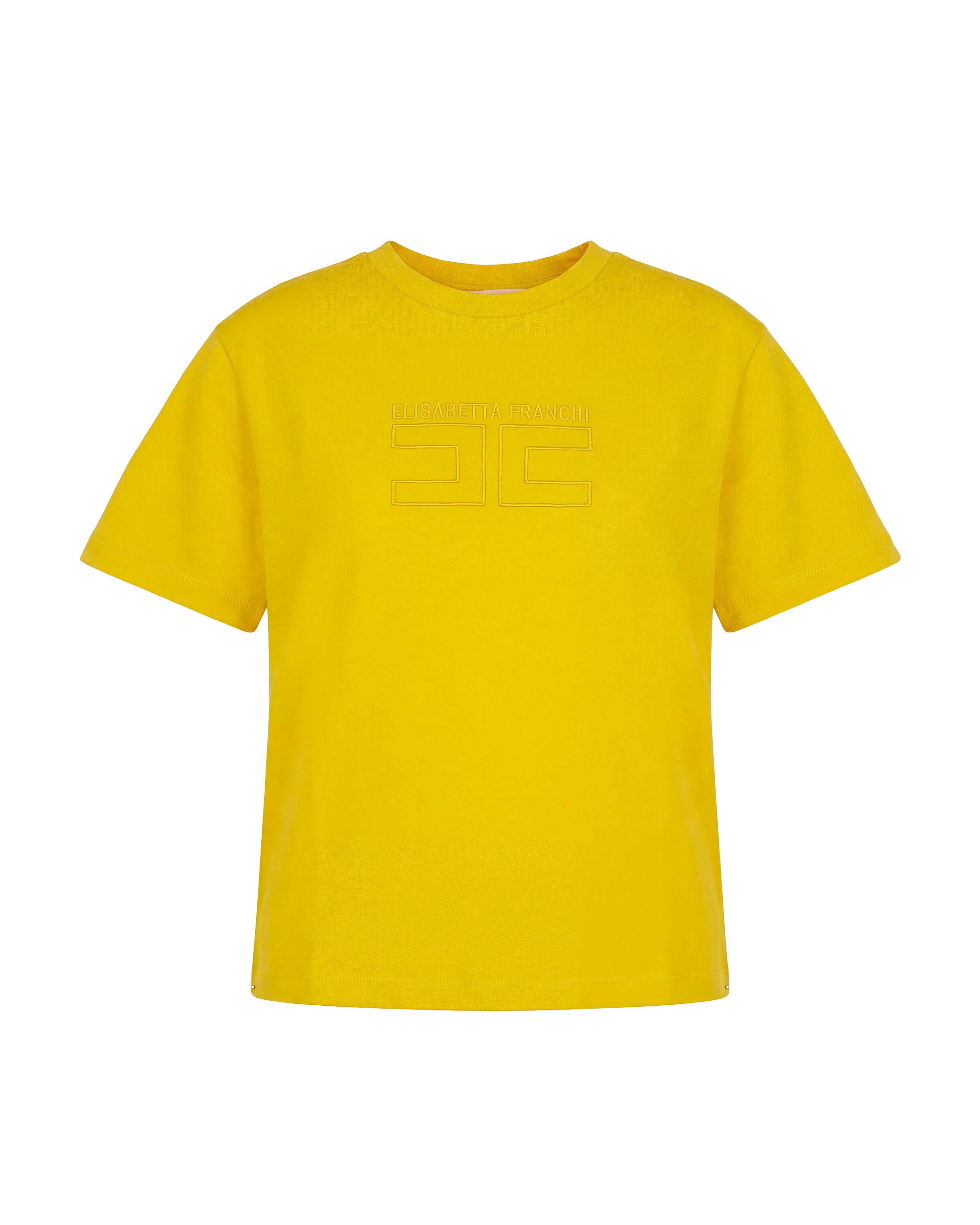 Elisabetta Franchi La Mia Bambina T-shirt Sun con Ricamo Logo per Bambine