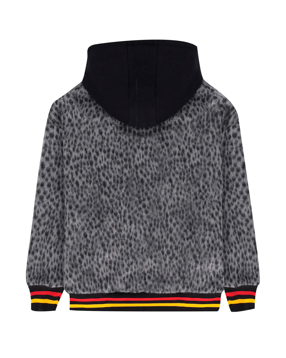 Barrow Kids Giacca Grigia Maculata con Cappuccio e Dettagli a Contrasto per Bambine