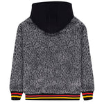 Barrow Kids Giacca Grigia Maculata con Cappuccio e Dettagli a Contrasto per Bambine