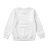 Moschino Kids Felpa Girocollo Bianca Unisex con Logo a Pennellata per Bambini