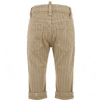Dsquared2 Kids Pantalone Beige a Righe per Neonati