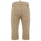 Dsquared2 Kids Pantalone Beige a Righe per Neonati